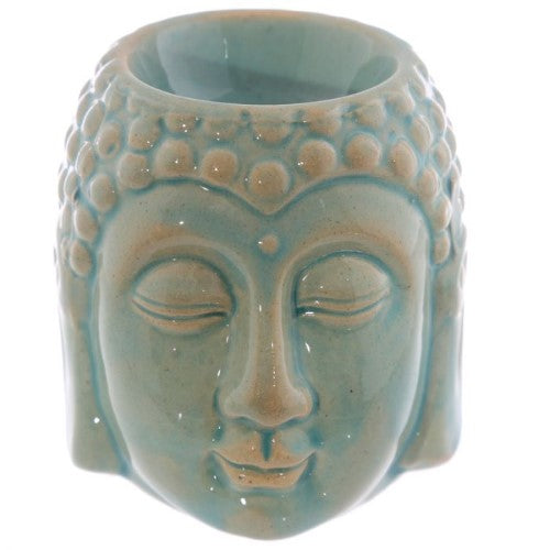 Head Oil Burner - Small Crackle Glaze Ceramic Buddha (Box of 12)