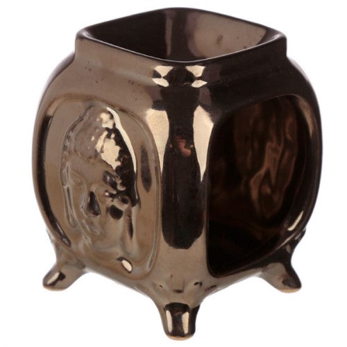 Ceramic Oil Burner - Eden Embossed Buddha 10.5cm (Set of 2 Asstd)