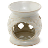 Ceramic Oil Burner - Eden Scallop Cut Out 10cm (Set of 3 Asstd)