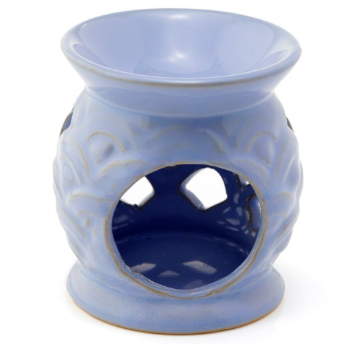 Ceramic Oil Burner - Eden Scallop Cut Out 10cm (Set of 3 Asstd)