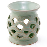 Ceramic Oil Burner - Eden Scallop Cut Out 10cm (Set of 3 Asstd)