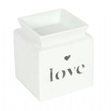 Oil Burner - White Love Cut Out Oil Burner