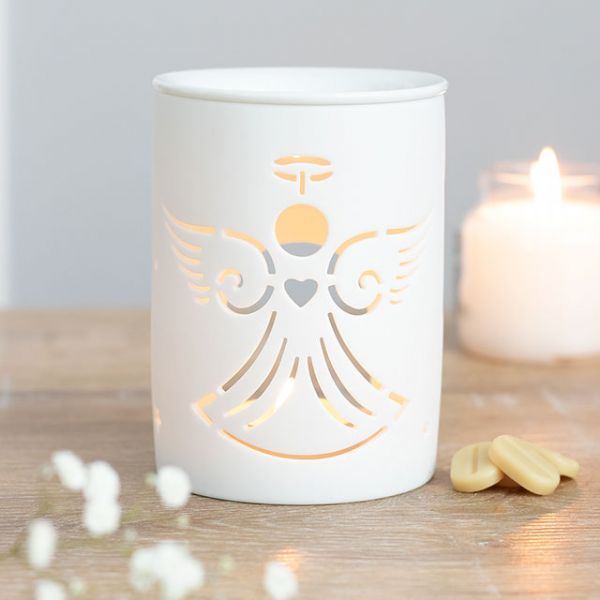 Oil Burner - White Angel Cut Out Oil Burner