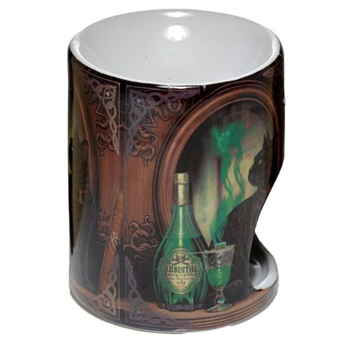 Ceramic Cat Oil Burner - Lisa Parker Absinthe (10cm)