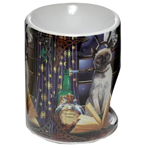 Ceramic Oil Burner - Lisa Parker Hocus Pocus Cat (10cm)
