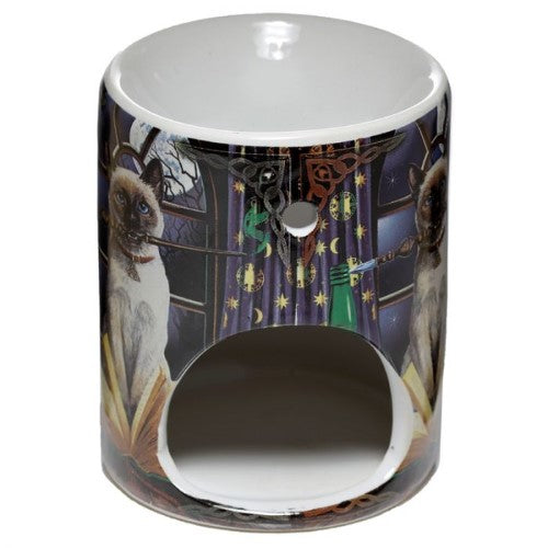 Ceramic Oil Burner - Lisa Parker Hocus Pocus Cat (10cm)