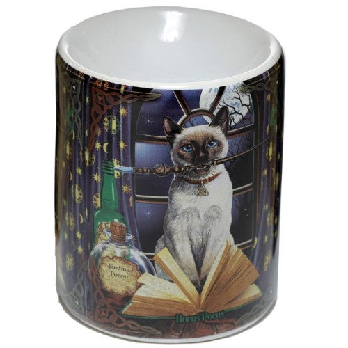 Ceramic Oil Burner - Lisa Parker Hocus Pocus Cat (10cm)