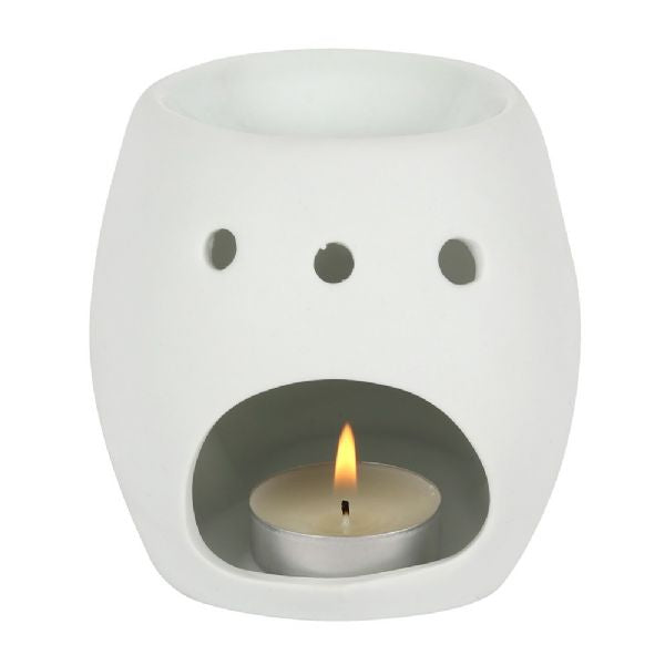 Oil Burner - White Skull Oil Burner