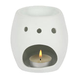 Oil Burner - White Skull Oil Burner