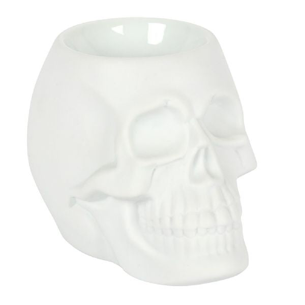 Oil Burner - White Skull Oil Burner