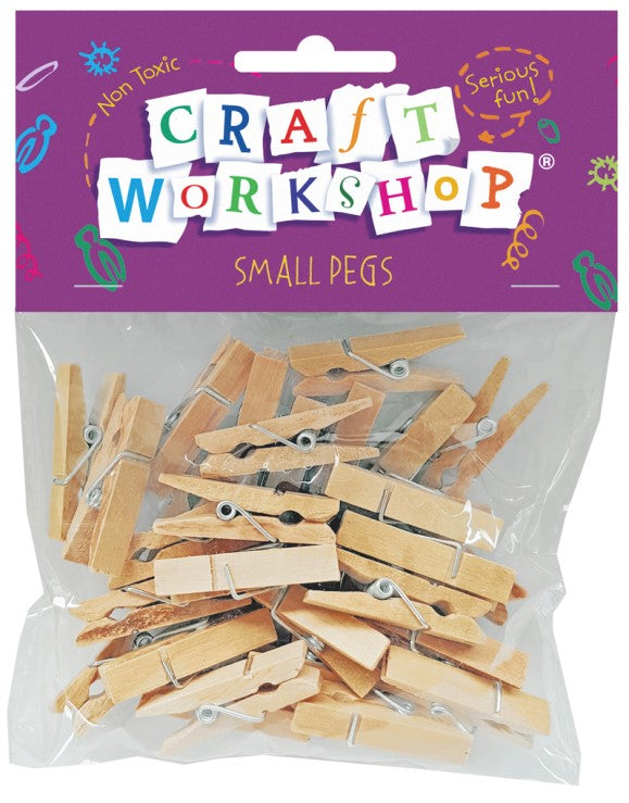 Craft Pegs Small Natural. 30pc