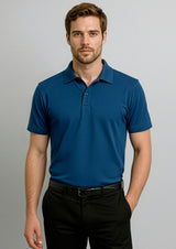 Byron Mens Short Sleeve Polo - Silver