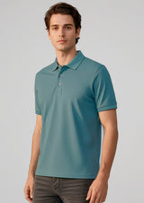 City Mens Short Sleeve Polo - Grey Smoke