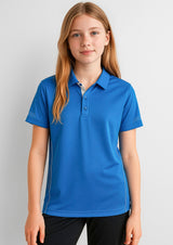 Balance Kids Short Sleeve Polo - Grey/Fluoro Lime