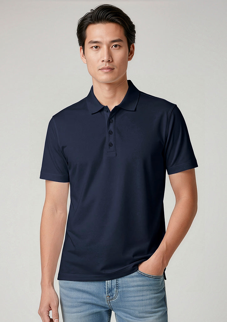 Action Mens Short Sleeve Polo - White
