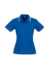 Ladies Cambridge Polo - Royal/White/White - Size 24 - Biz Collection