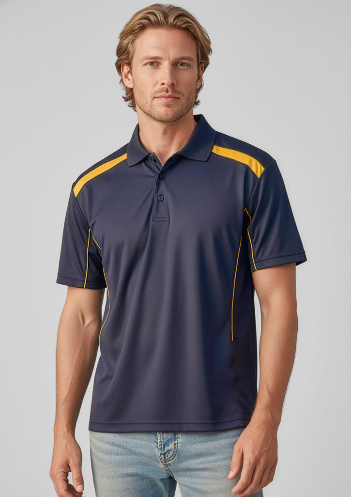 United Mens Short Sleeve Polo - Royal/White