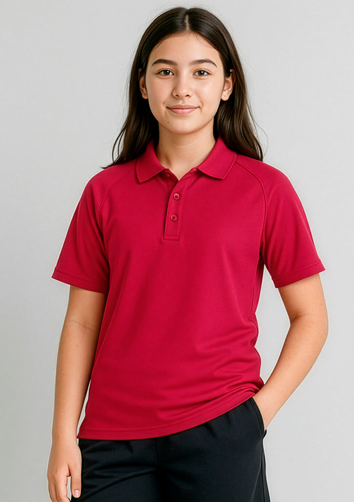 Sprint Kids Short Sleeve Polo - Red