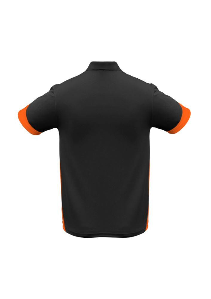 Mens Talon Polo - Black/Orange - Size 5XL - Biz Collection