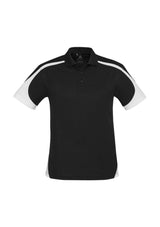 Mens Talon Polo - Black/White - Size S - Biz Collection