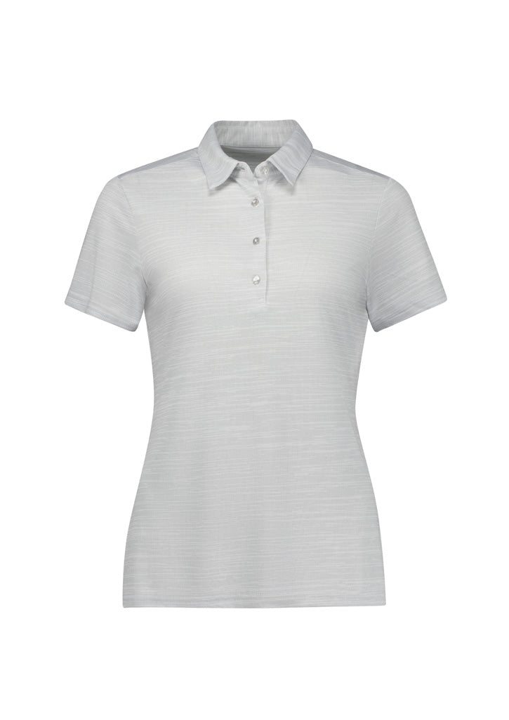 Orbit Womens Short Sleeve Polo - Silver