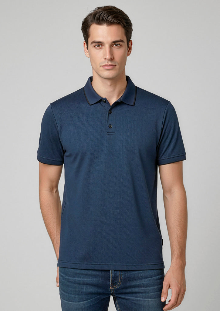 Echo Mens Short Sleeve Polo - Black Graphite