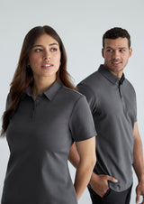 Lotus Mens Short Sleeve Polo - Charcoal