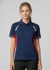 Renegade Womens Short Sleeve Polo - White/Black/Silver
