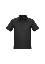 Men's Profile Polo in black, made from BIZ COOL™ fabric, offering comfort, breathability, and a stylish silhouette.