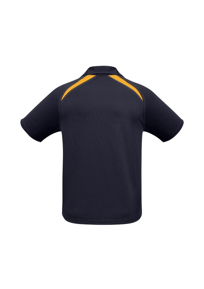 Mens Splice Polo - Navy/Gold - Size S - Biz Collection