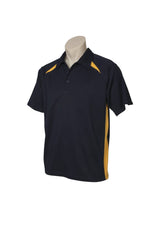 Mens Splice Polo - Navy/Gold - Size S - Biz Collection