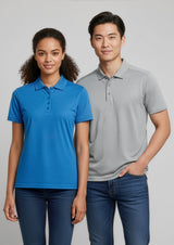 Aero Womens Short Sleeve Polo - Cyan