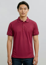 Resort Mens Short Sleeve Polo - Black/Charcoal