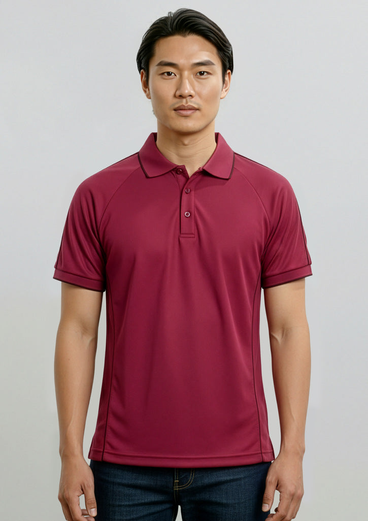 Resort Mens Short Sleeve Polo - Grey/Charcoal