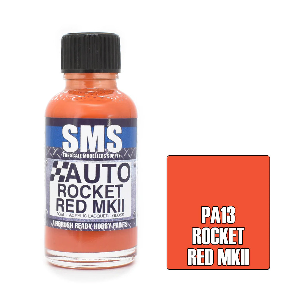 AIRBRUSH PAINT 30ML AUTO ROCKET RED MKII SCALE MODELLERS SUPPLY