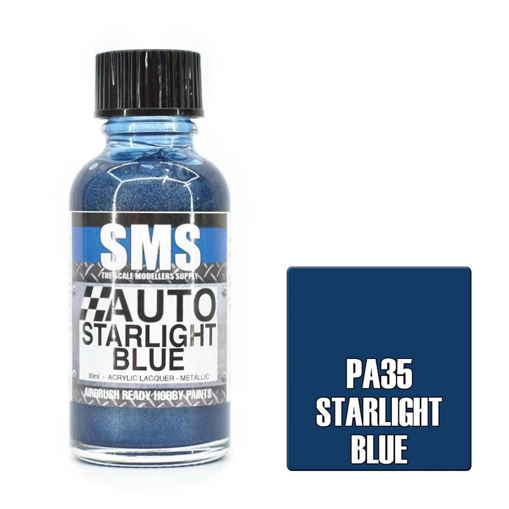 AIR BRUSH PAINT 30ML STARLIGHT BLUE ACRYLIC LACQUER SCALE MODELLERS SUPPLY