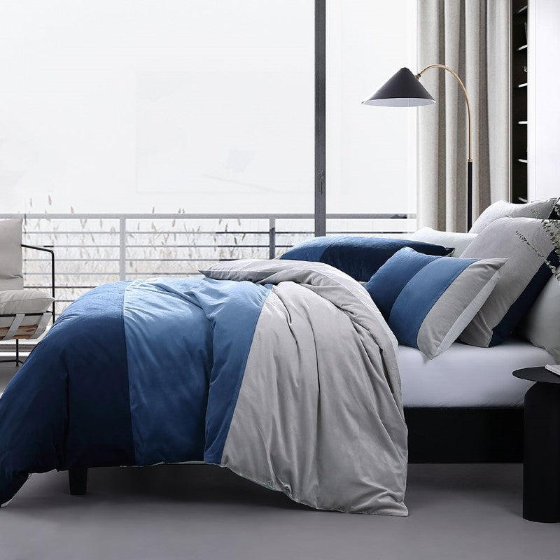 Super King Duvet Cover Set by Platinum Collection - Parker Blue