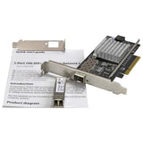 High-Speed 1-Port 10G SFP+ Fiber Optic Network Card with Intel Chip - PCIe - MM Optics