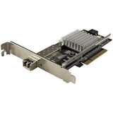 High-Speed 1-Port 10G SFP+ Fiber Optic Network Card with Intel Chip - PCIe - MM Optics