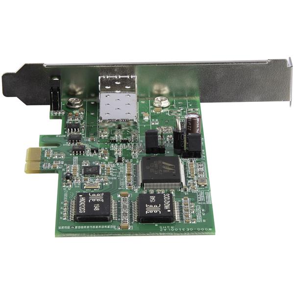 High-speed PCI Express Gigabit Ethernet card with Open SFP for flexible fiber optic network connections.