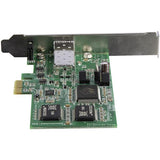 High-speed PCI Express Gigabit Ethernet card with Open SFP for flexible fiber optic network connections.