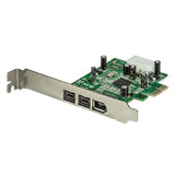 3-Port PCI Express FireWire Card Adapter - 2 IEEE 1394b & 1 IEEE 1394a Port for Fast Data Transfer