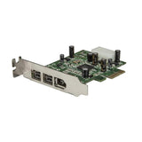 3-Port PCI Express FireWire Card Adapter with 2 FireWire 800 ports and 1 FireWire 400 port for enhanced PC connectivity.
