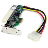 Low Profile PCI Express to PCI Adapter Card - Compatible with PCIe 1x, 3.3V/5V PCI Cards