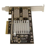 2-Port 10G PCIe Fiber Network Card with Open SFP+ Slots - Intel Chip for High-Speed Connectivity