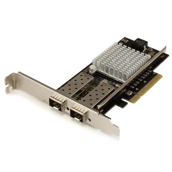 2-Port 10G PCIe Fiber Network Card with Open SFP+ Slots - Intel Chip for High-Speed Connectivity