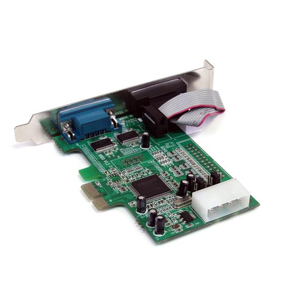 2-Port PCI Express RS232 Serial Adapter Card with 16550 UART - Low Profile, Lifetime Warranty