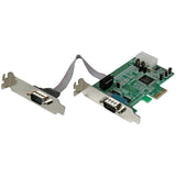 2 Port RS232 PCI Express Serial Card with 16550 UART | Low Profile Adapter for Windows & Linux