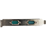 2 Port PCIe RS232 Serial Adapter Card for high-speed connections, compatible with Windows and Linux, supports dual DB9 ports.