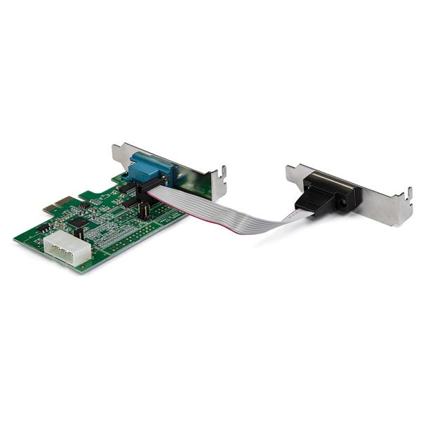 2 Port RS232 Serial Adapter Card PCIe with 16950 UART - High-Speed DB9 Serial Ports 921.4Kbps